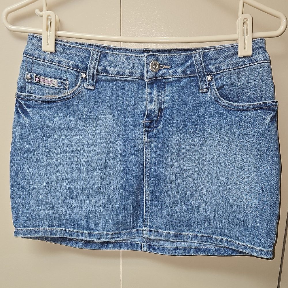 53. 🫧💕Bubblegum Light Blue Denim Mini Skirt🫧💕